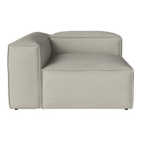 Light gray fabric sectional sofa with clean lines and no visible patterns. Perfect for modern decor.