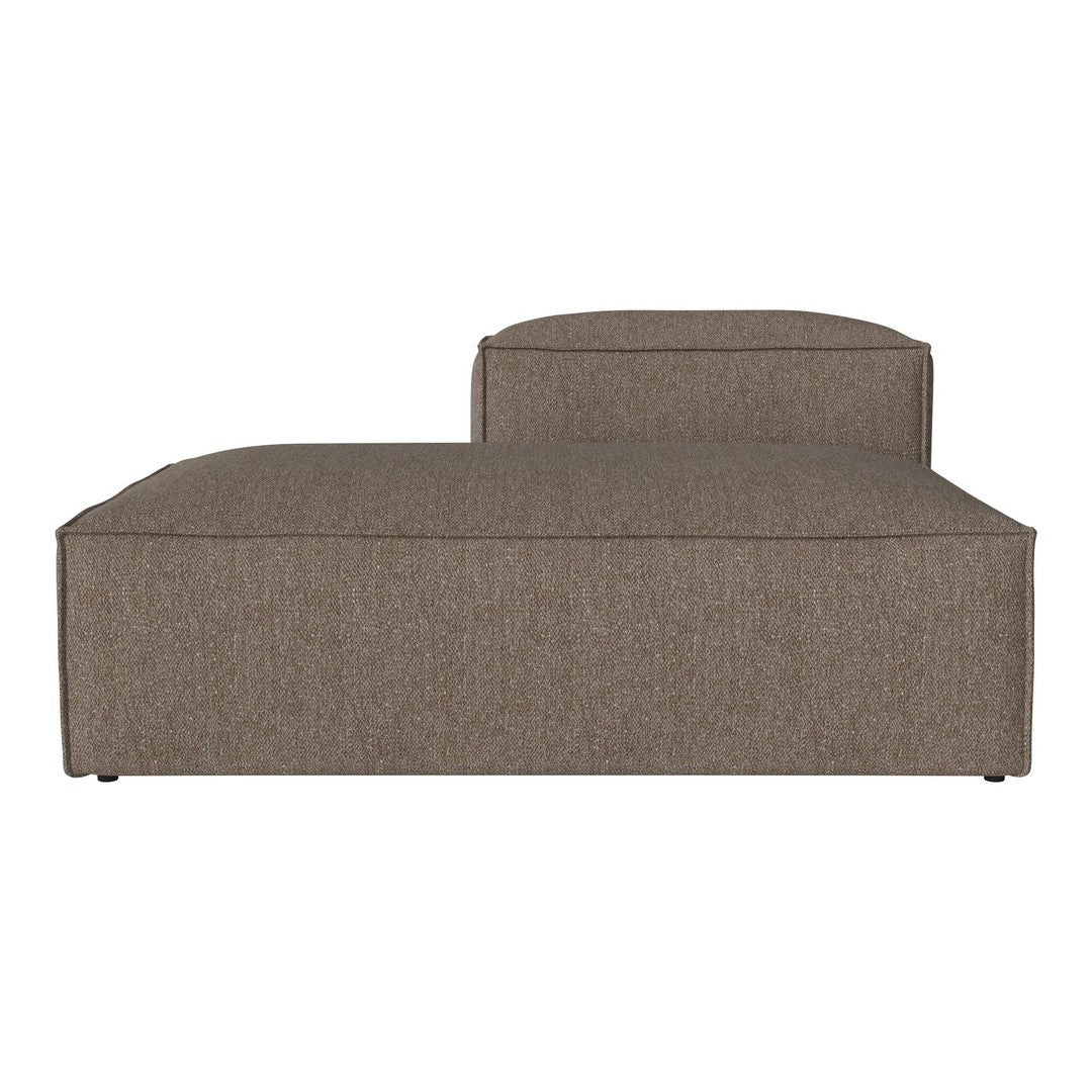 Brown upholstered daybed with a sleek, modern design and subtle texture. Ideal for stylish living spaces.