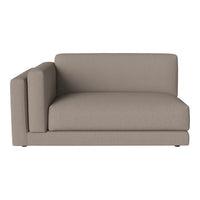 Textured beige sofa with clean lines and a modern, minimalist design, perfect for contemporary living spaces.