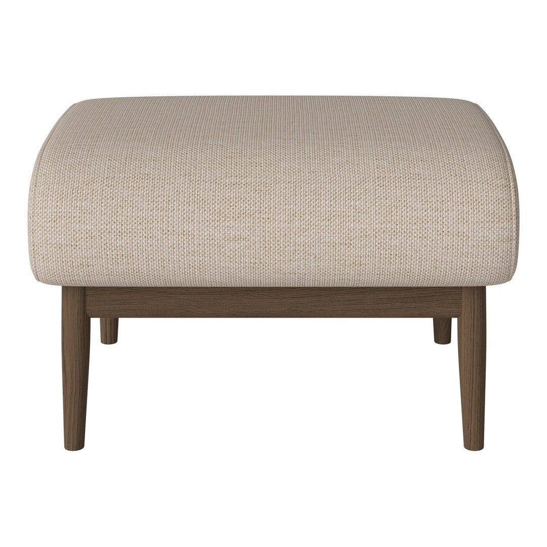Beige textured upholstery with a subtle pattern, complemented by natural wood legs. Ideal for modern interiors.