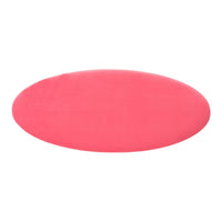 Bright oval pink mat with a smooth, solid color surface, perfect for stylish home decor.
