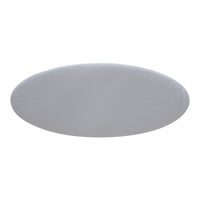 Gray oval tablecloth with a smooth, solid surface, perfect for modern dining decor.