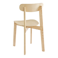 Light wood chair with a minimalist design, featuring a smooth natural finish and simple, clean lines.