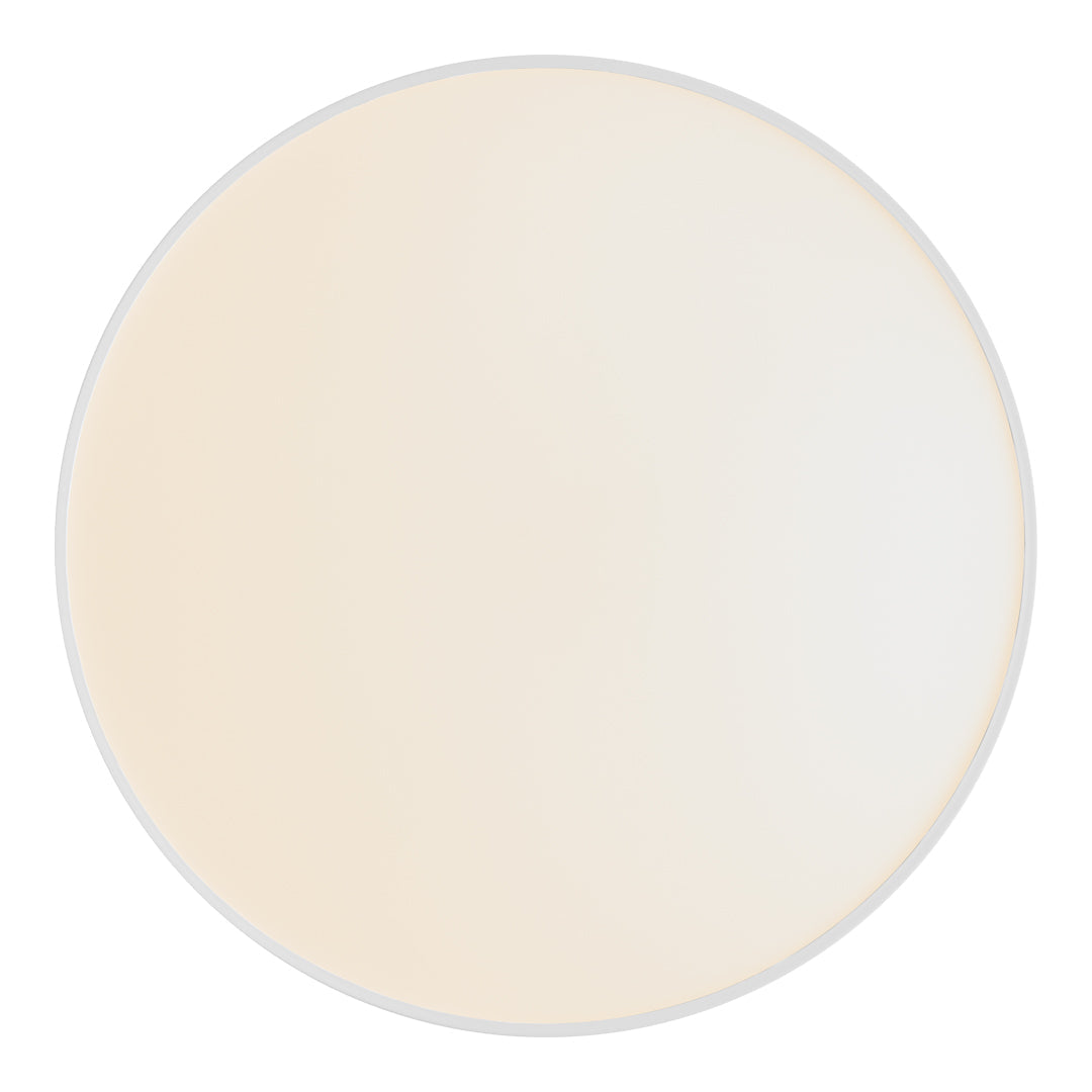 Round plate in soft beige gradient with smooth, glossy finish and subtle white rim. Perfect for elegant dining.