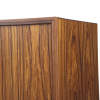 Rich golden-brown wood grain with vertical stripes, showcasing a sleek and modern design. Perfect for stylish interiors.