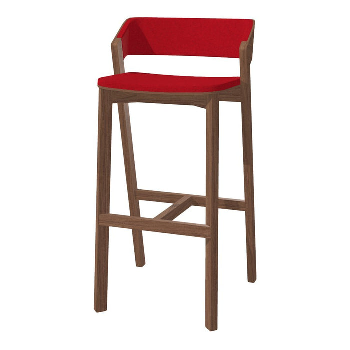 Merano Barstool - Walnut Frame - Upholstered