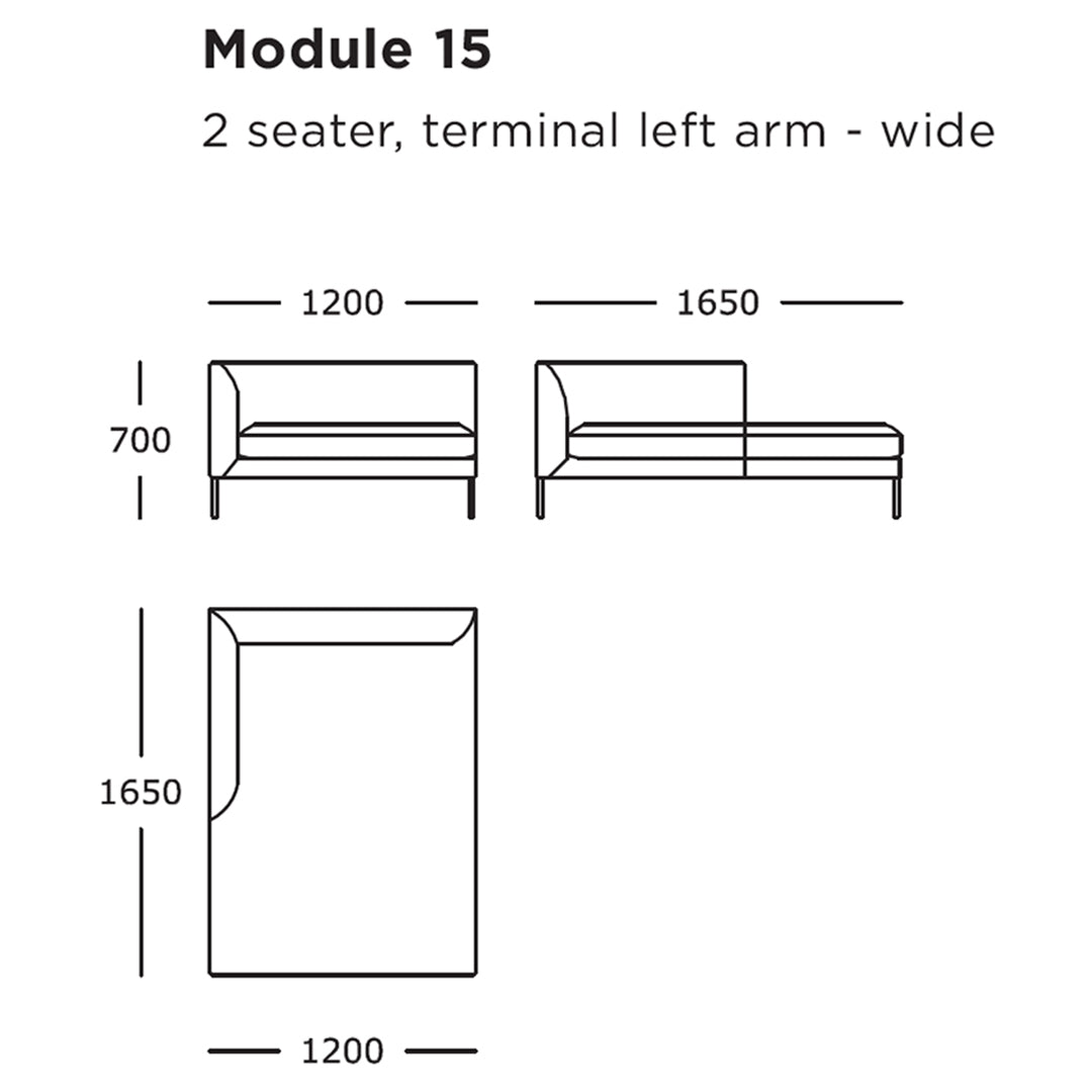 "Stylish 2-seater sofa with clean lines, featuring a neutral color palette and modern design."