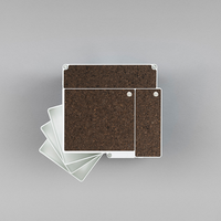 Brown cork and white plastic storage containers against a light gray background, featuring a modern, minimal design.