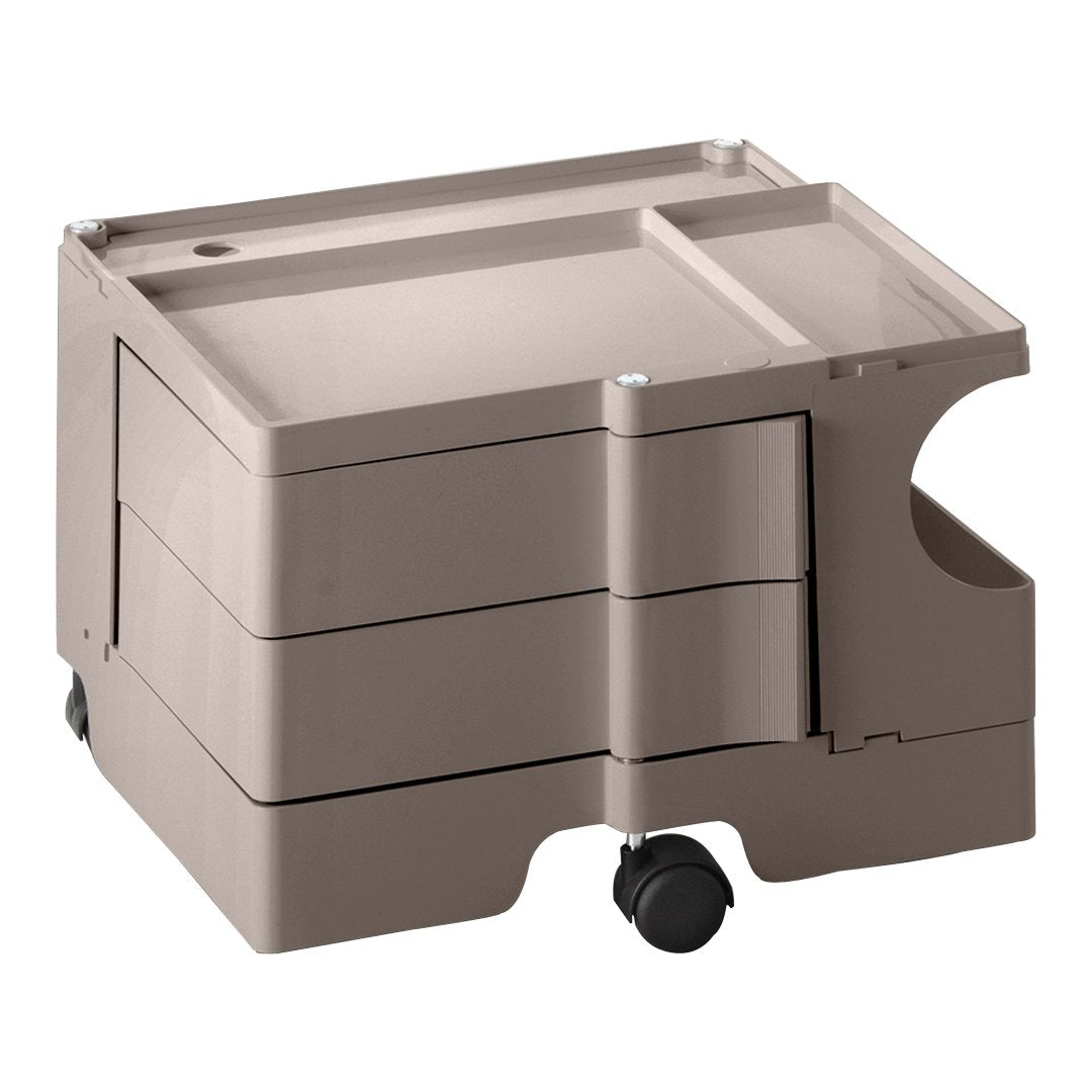 Brown multi-drawer storage unit with a smooth finish and sleek design, perfect for organizing spaces.