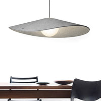 "Gray conical pendant lamp with a smooth finish and subtle light diffusion, perfect for modern decor."