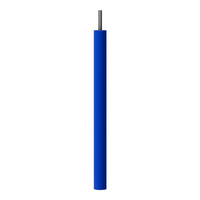Bright blue cylindrical object with a sleek silver top, perfect for a modern aesthetic.