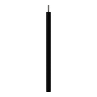 Black metal pole with a sleek, minimalistic design, perfect for various applications.