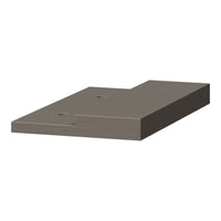 Gray rectangular board with a smooth surface and minimalistic design, ideal for modern decor.