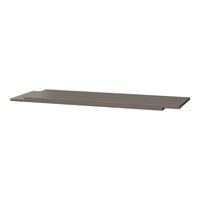 Gray flat surface shelf with a smooth finish, perfect for modern decor. Ideal for versatile home organization.