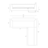 L-shaped sectional sofa design featuring sleek lines and minimalist aesthetic, depicted in a monochrome color palette.