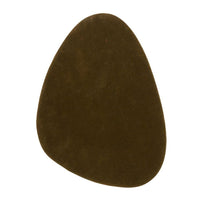 Brown textured suede in an organic, abstract shape, perfect for stylish accents.