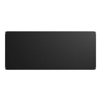 Black rectangular desk mat with a smooth, matte finish, perfect for a sleek, modern workspace.