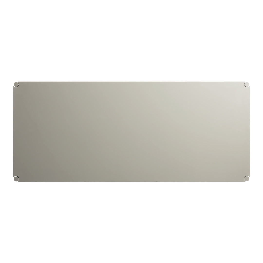 Sleek rectangular mirror with a neutral silver-gray finish and smooth, reflective surface. Perfect for modern decor.