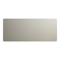 Sleek rectangular mirror with a neutral silver-gray finish and smooth, reflective surface. Perfect for modern decor.