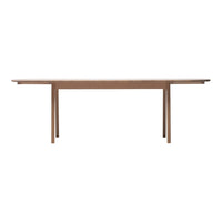 Light wood dining table with a smooth finish and clean, minimalist lines. Ideal for modern interiors.
