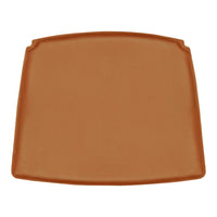 Square brown tray with a smooth, glossy finish, ideal for modern dining and serving needs.