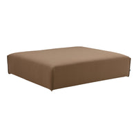 Brown solid color bed with a smooth, minimalist design, perfect for contemporary bedroom styles.