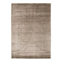 Beige area rug with subtle texture and minimal abstract pattern. Smooth, modern design for elegant decor.
