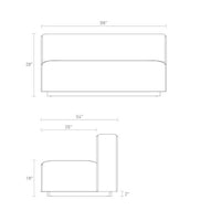 "Modern minimalist sofa in solid white with sleek lines, perfect for contemporary decor."