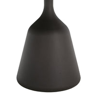 Matte black bell-shaped lamp shade with a smooth, sleek finish. Perfect for modern and minimalist decor.
