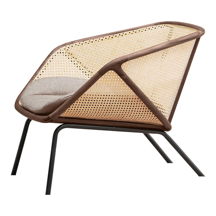 Colony Lounge Armchair - Walnut Frame - Seat Upholstered