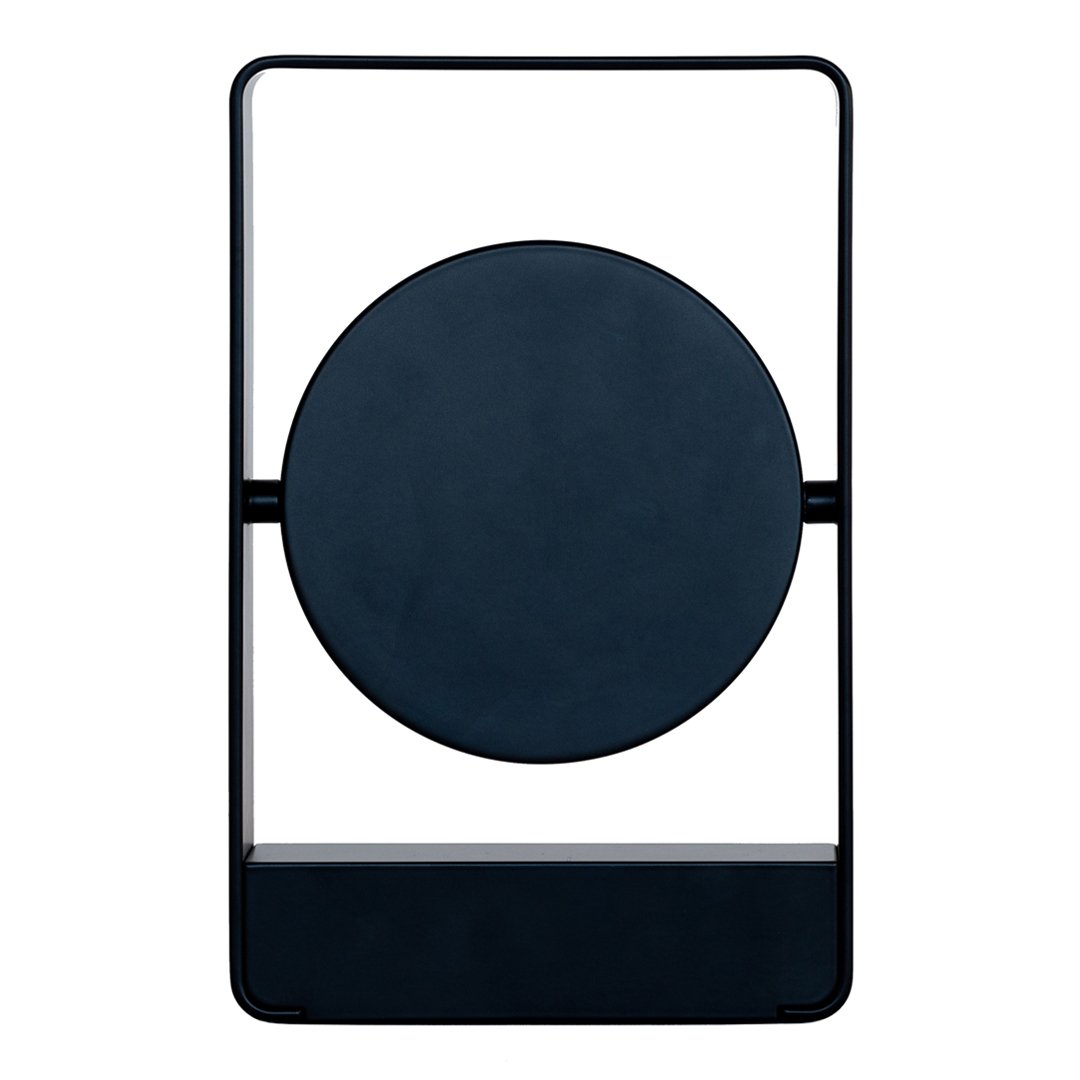 Black geometric frame with a solid circular design, showcasing a modern and minimalistic aesthetic.