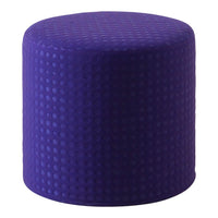 Vibrant purple pouf with a textured dot pattern, perfect for adding style to any space.
