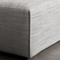 Textured light gray fabric with a subtle pattern, perfect for modern decor.