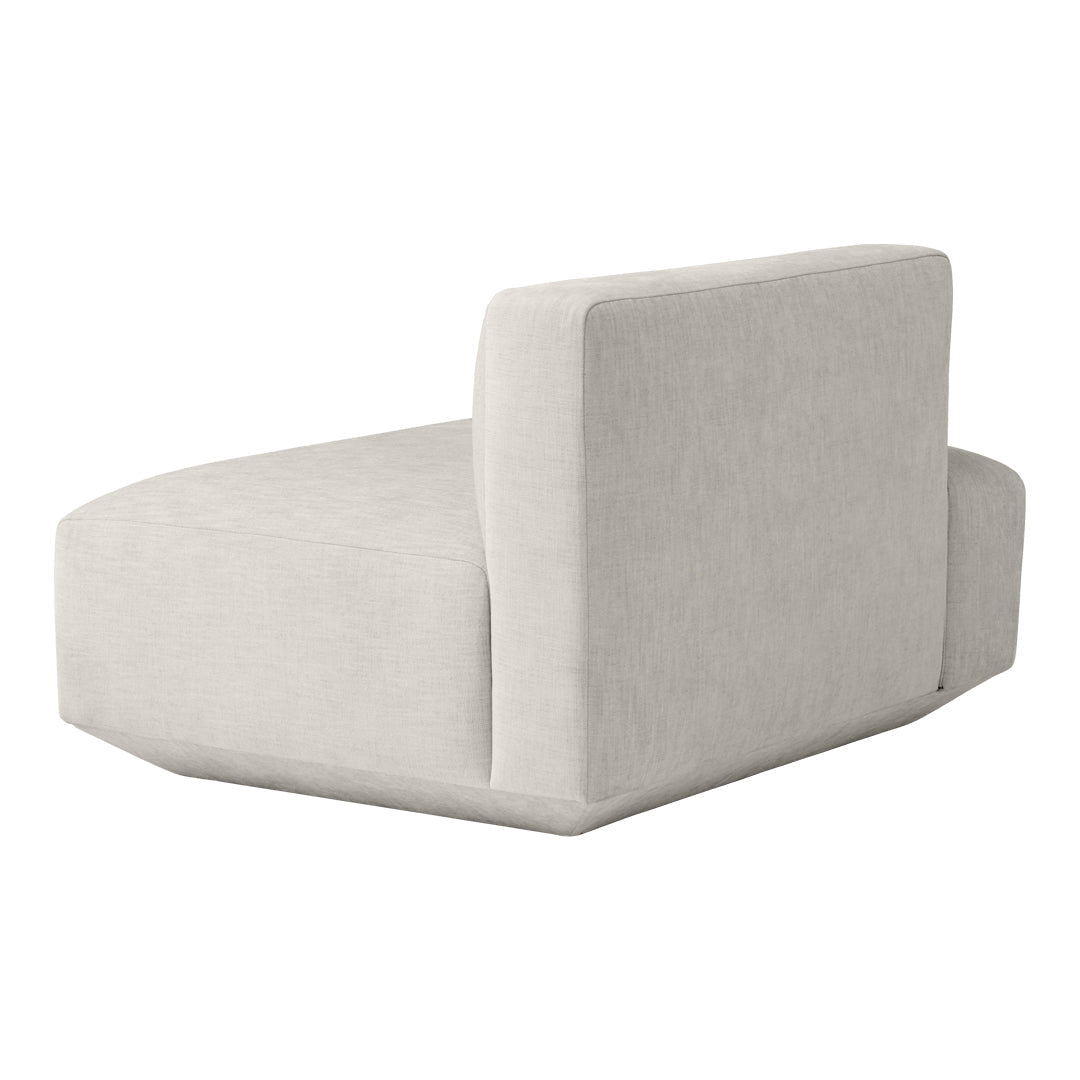 Light gray modular sofa with a minimalist design and subtle texture, perfect for modern living spaces.