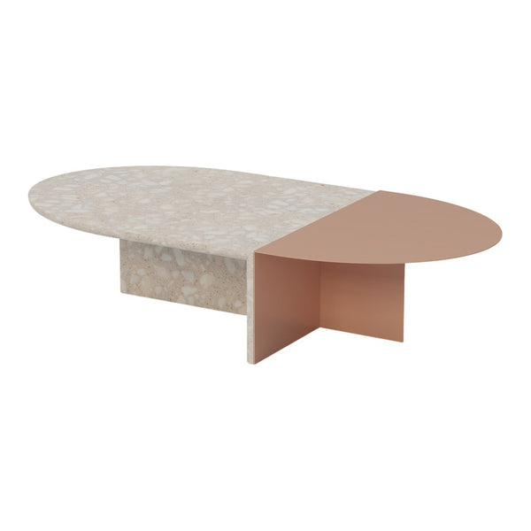 Duplex Coffee Table - Lacquered Metal Base