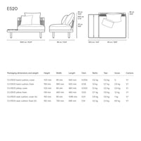 Minimalist outdoor lounge chair design with neutral tones and a textured fabric pattern. Elegant and modern look.