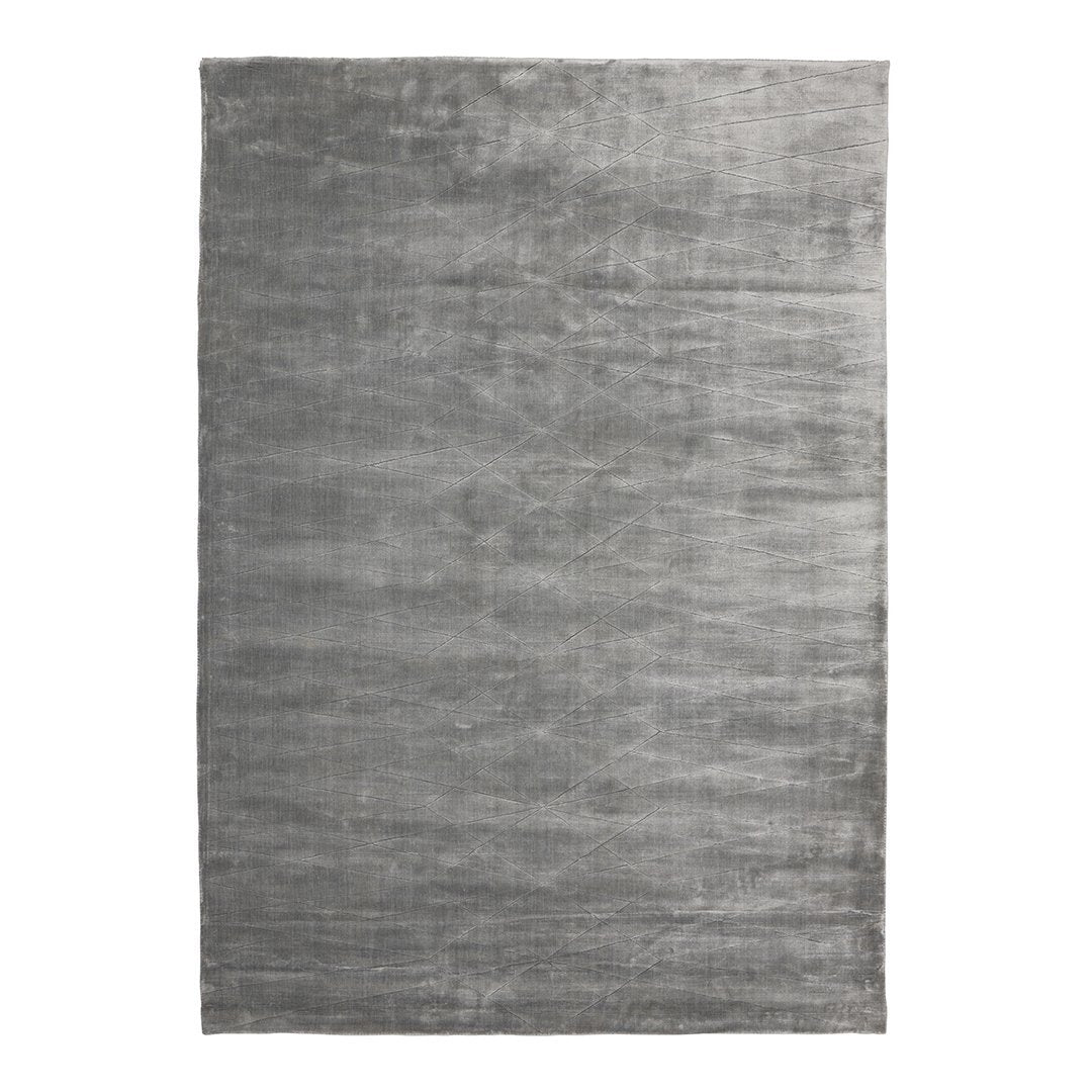 Soft gray area rug with a subtle, textured pattern for a modern and elegant look. Perfect for any room.