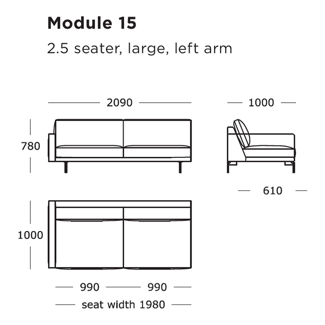 Stylish 2.5 seater sofa in neutral tones with sleek lines and modern design, perfect for any living space.