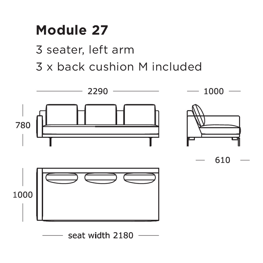 Modern 3-seater sofa in neutral tones with plush cushions and clean lines, perfect for contemporary decor.