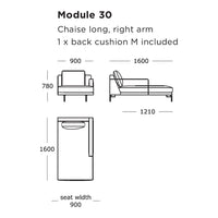 Alt text: "Sleek chaise lounge in neutral tones with modern design; features a simple, clean pattern."