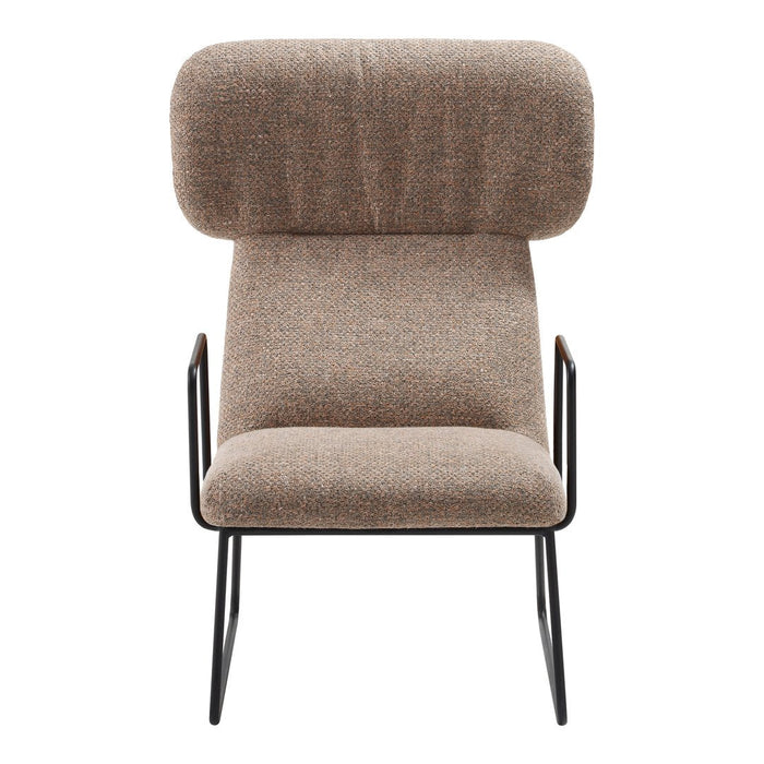 Elle Wing Armchair w/ Metal Arms - Sled Base