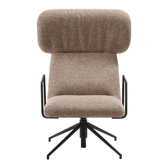 Elle Wing Swivel Chair w/ Metal Arms - 4-Star Base