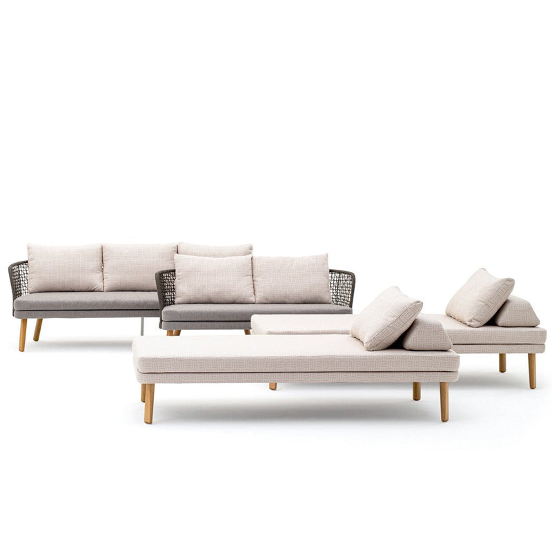 Emma 3-Seater Sofa 23645 - Wood Base