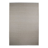 Beige rectangular rug with a subtle, textured pattern for a modern home decor touch.