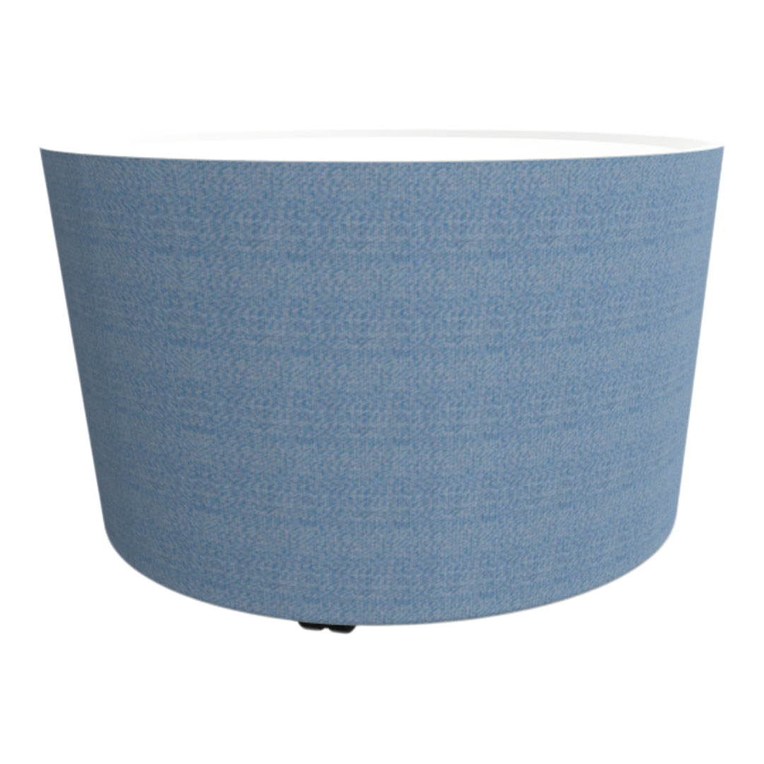 Light blue cylindrical planter with a subtle textured pattern, perfect for indoor decor.