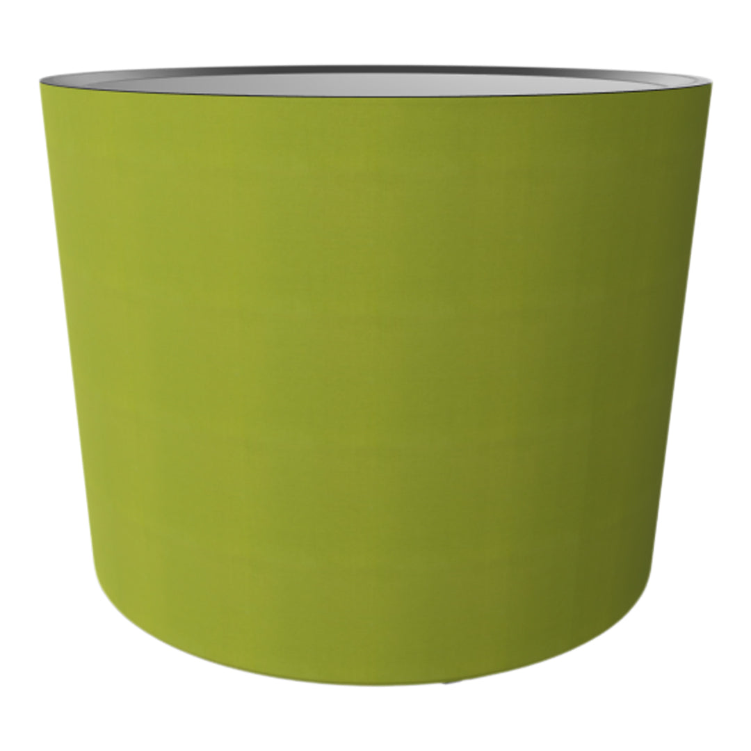 Bright green cylindrical container with a sleek, solid color finish. Perfect for modern decor.