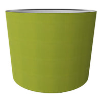 Bright green cylindrical container with a sleek, solid color finish. Perfect for modern decor.