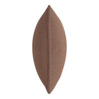 Brown textured decorative pillow with an elongated shape and subtle patterns for stylish home decor.