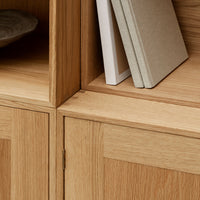Light oak wood finish with clean lines and subtle texture, featuring natural patterns and warm tones.
