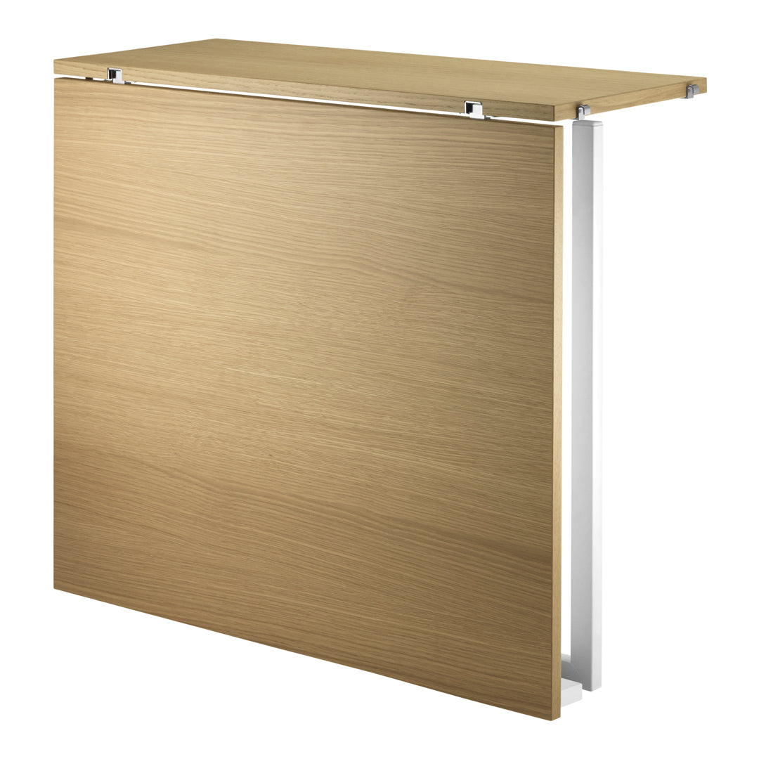 Sleek, light wood grain finish with a smooth, modern design and silver accents, ideal for contemporary spaces.